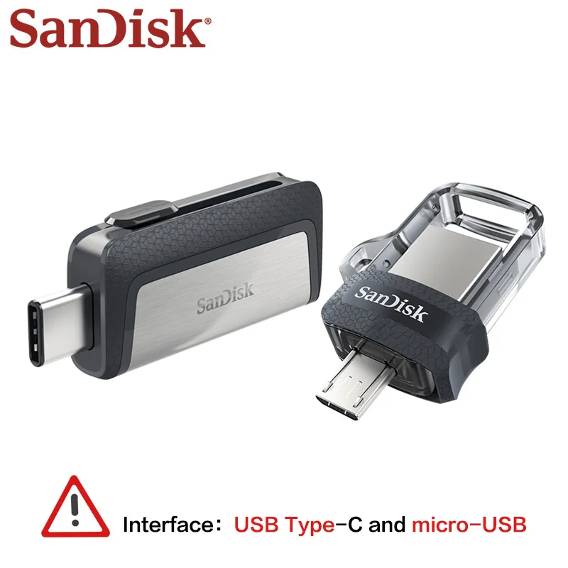 Оригинальный флэш накопитель SanDisk USB 3 1 типа c и Micro 0 OTG Многофункциональный