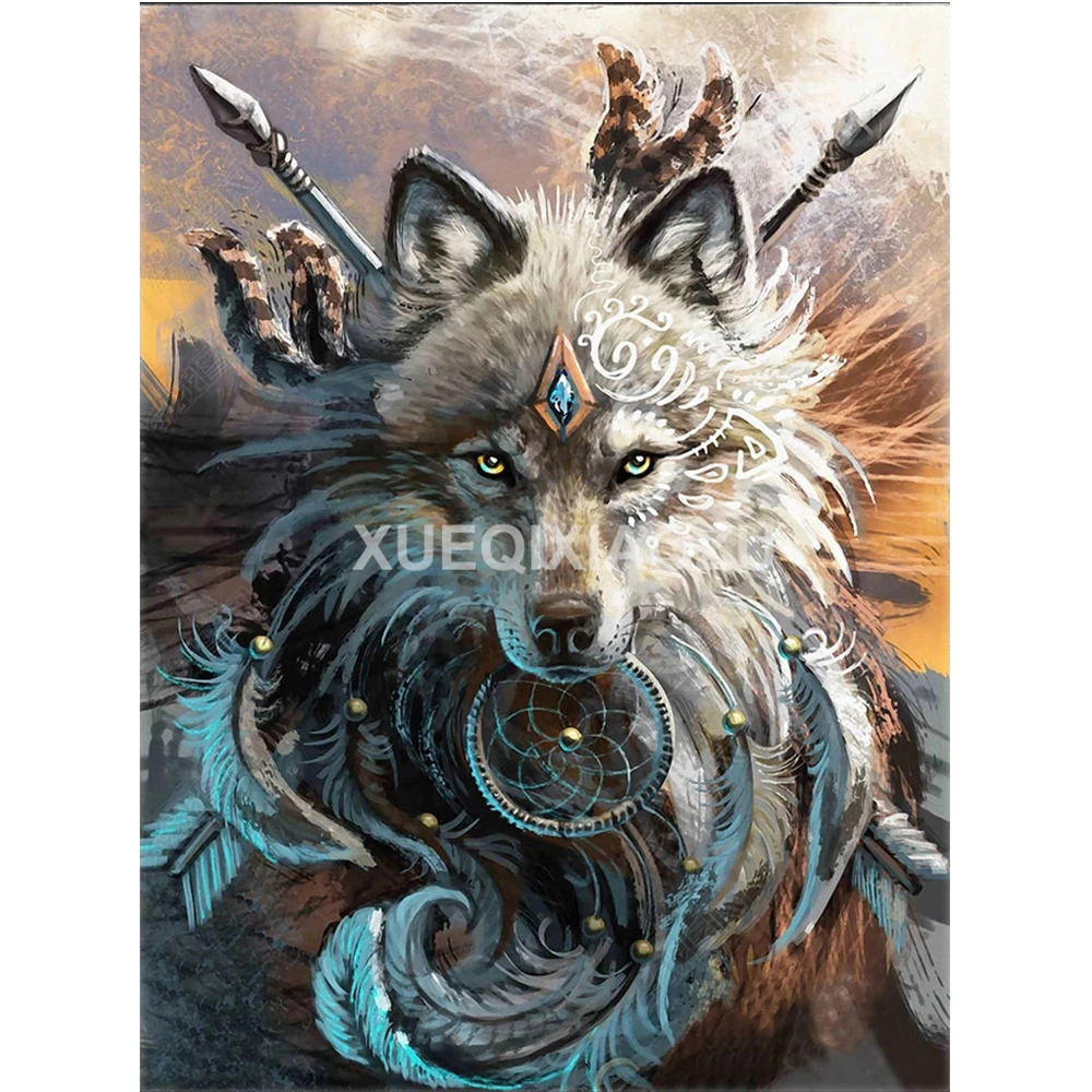 

Набор для алмазной вышивки «самурайский волк»