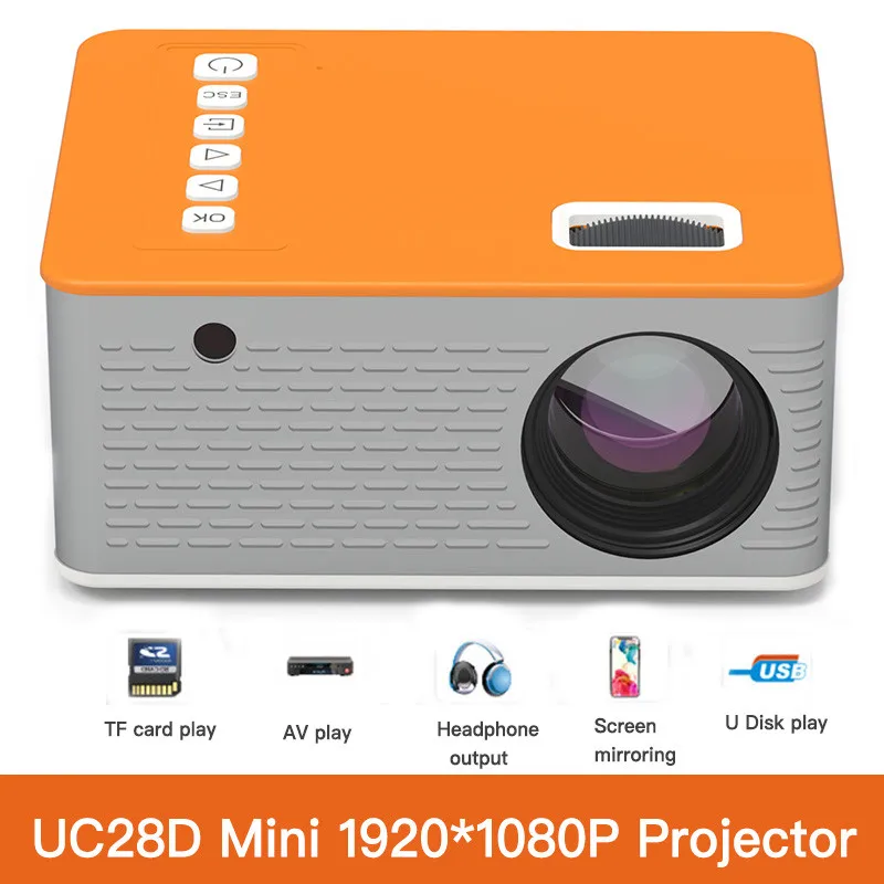 

Mini Projector Portable Full Color LED LCD Video Projector for Children Present Video TV Movie Party Game Indoor Home Theater