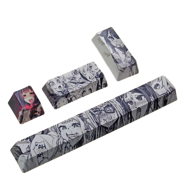 4 предмета короткая футболка с героями из японского аниме PBT клавиша &quotпробел&quot