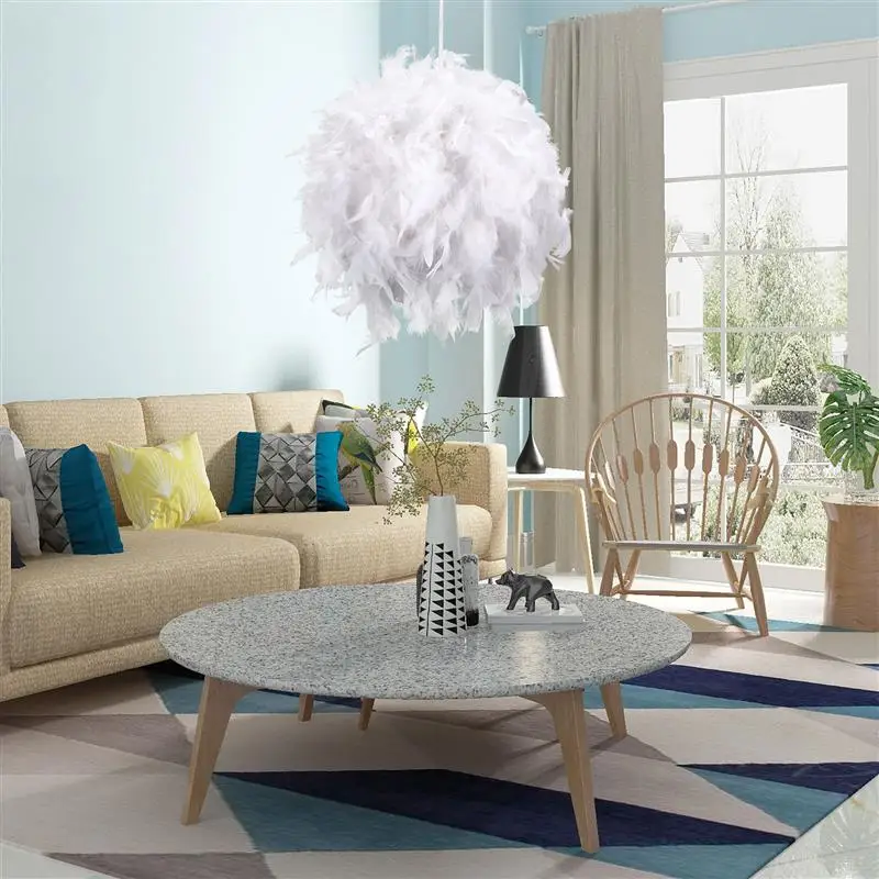 Современная подвесная потолочная лампа с перьями 220 В Потолочная люстра