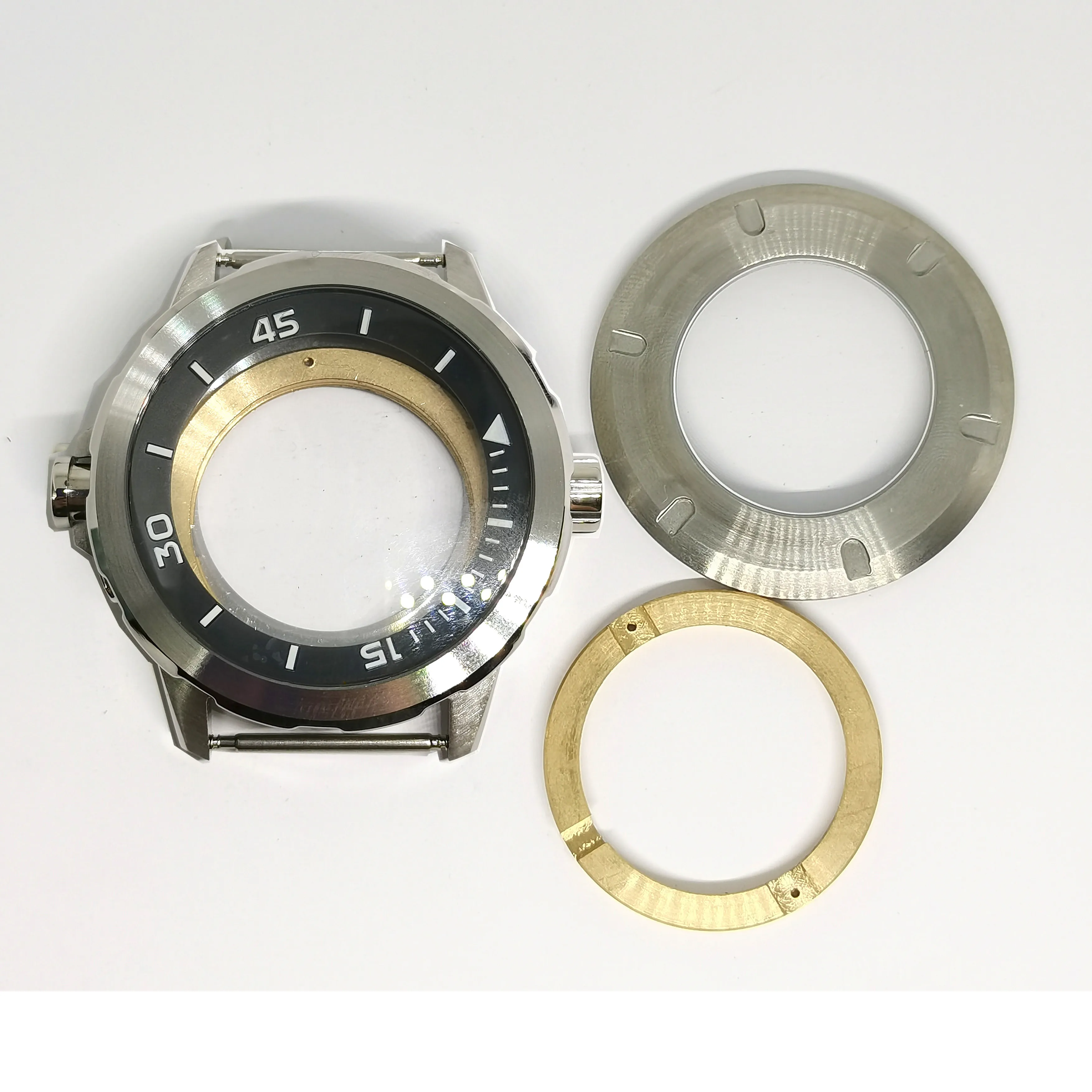 

44MM Stainless Steel Man's Watch Cases Fit Automatic Movement Miyota8215 Seagull ST16 Eta2836 2824 St2130