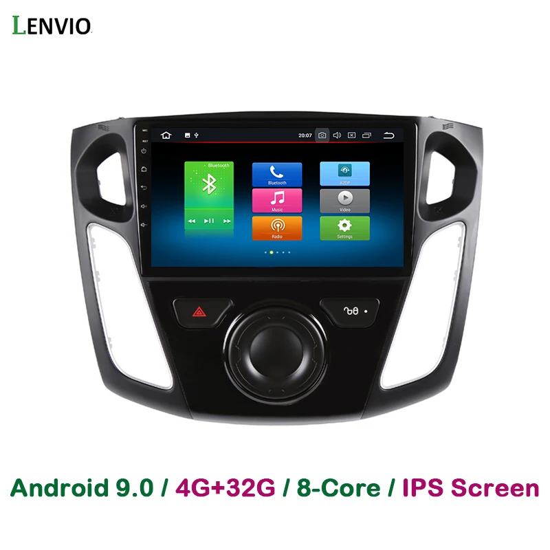 Автомобильный DVD плеер Lenvio 4 Гб ОЗУ 32 ПЗУ 8 ядер Android 9 0 GPS навигация для Ford Focus 3 2012 2013