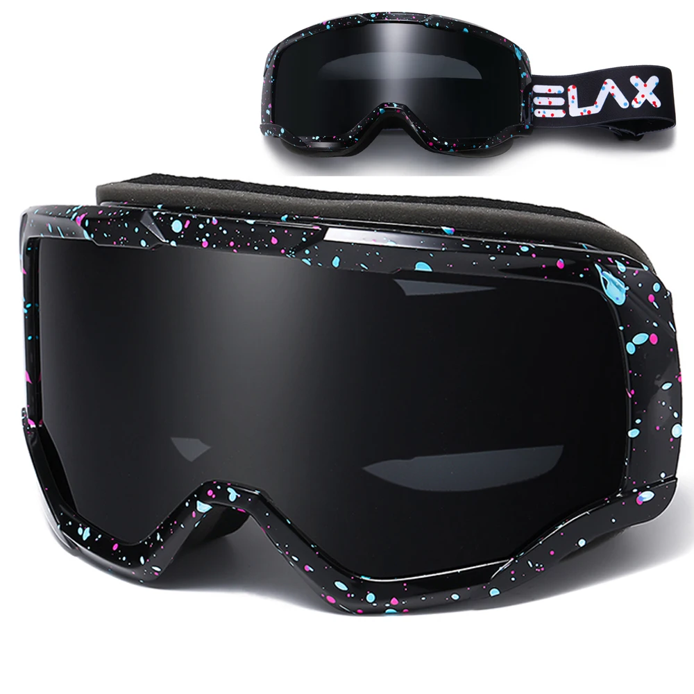 Новые двухслойные противотуманные лыжные очки ELAX уличные спортивные UV400 маска