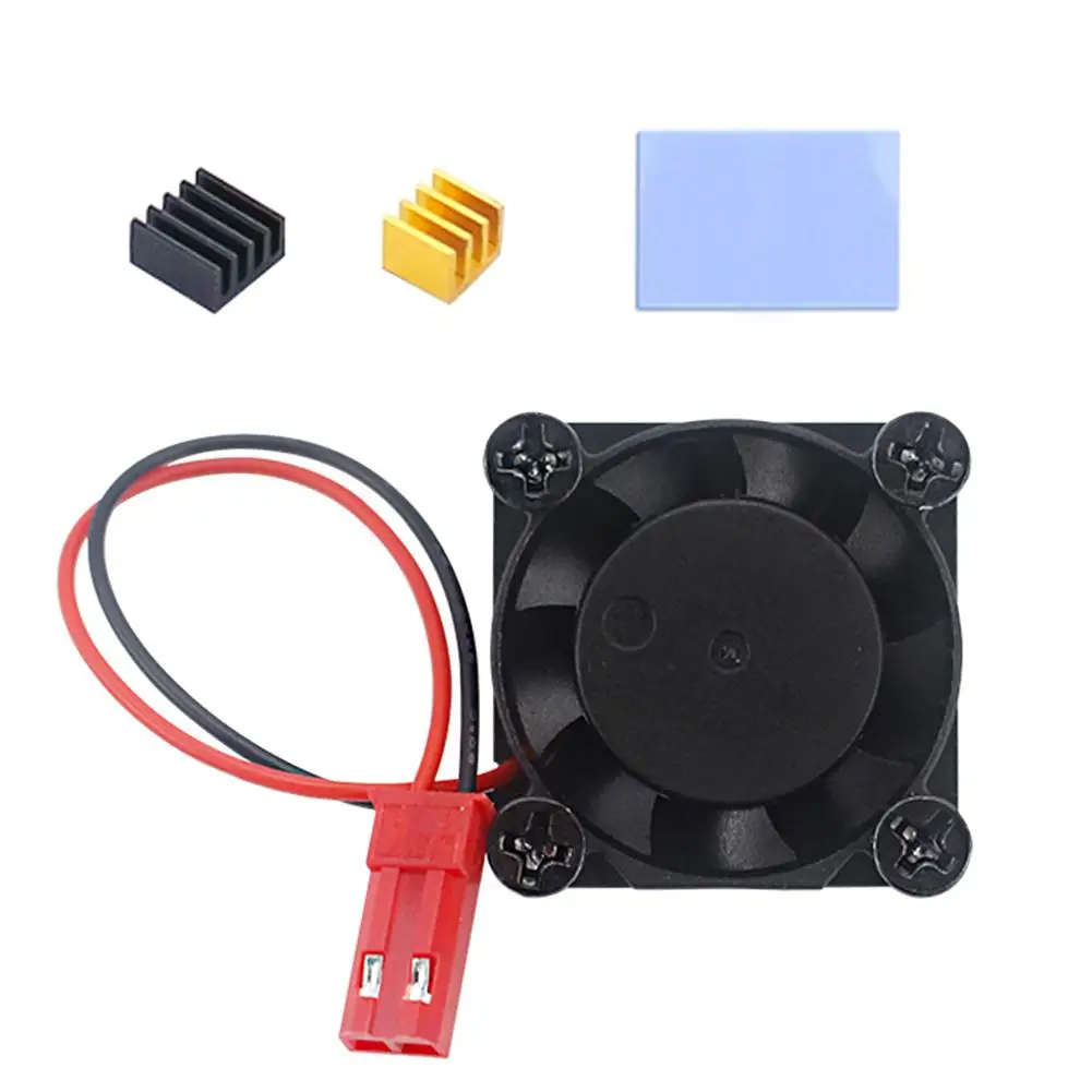 

2pcs ABS Black Radiators Cooling Fan Kit Compatible for Raspberry Pi 4 Model B Computer Cooling Fan Demo Board Accessories