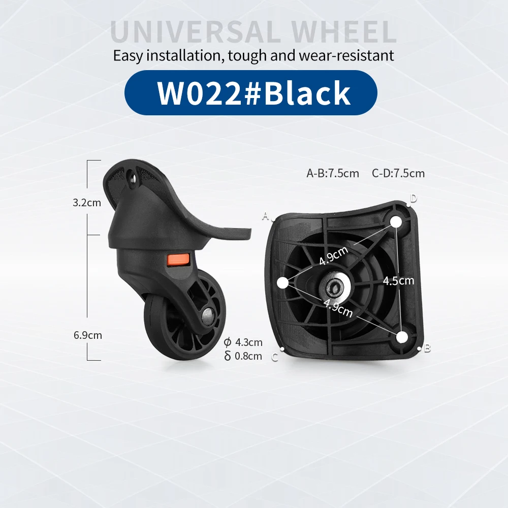TANGYIPIN W022 Luggage Wheels Trolley Case Accessories Caster Password Box Aluminum Box Repair Parts Solid Universal Wheel