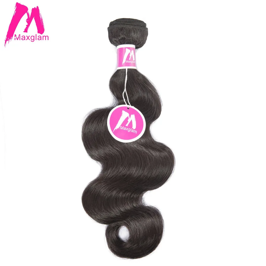 Maxglam малазийские виргинские волосы пучки волнистых человеческих волос