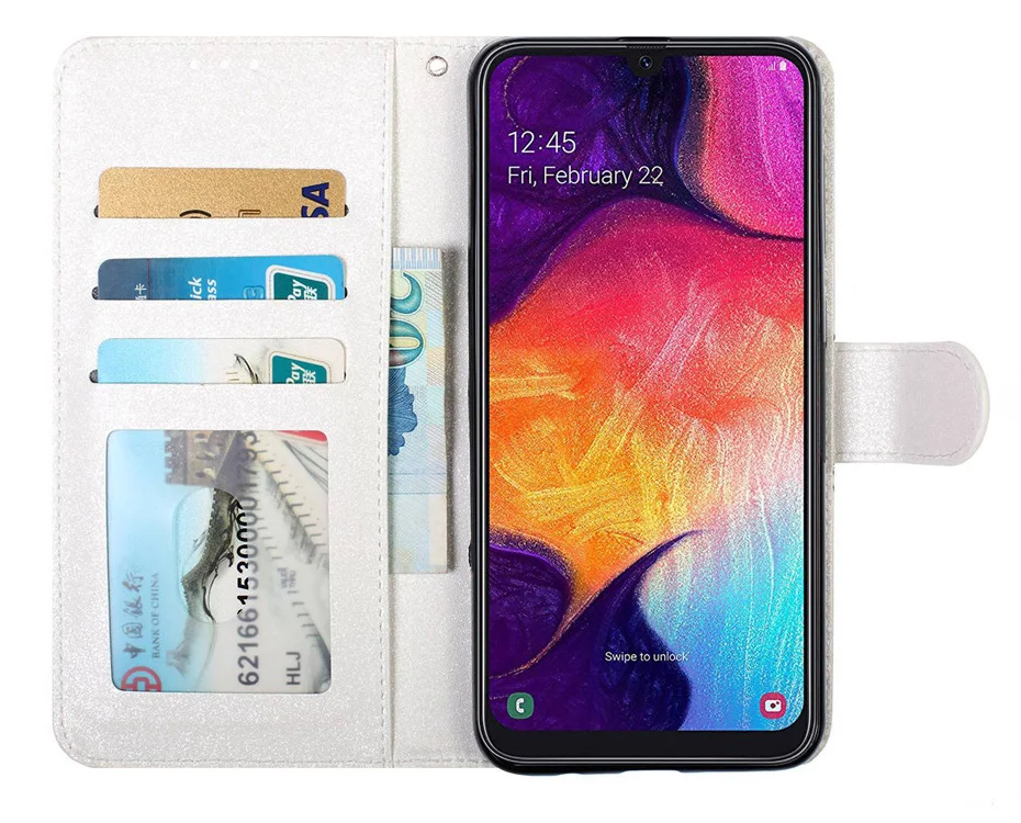3D Мягкий ТПУ чехол-бумажник чехол для samsung a20e A70 A50 крышка A80 A60 флип мобильный чехол s Galaxy A50S A30 S A20S A10S кожа книжный шкаф