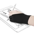 Перчатки для рисования с двумя пальцами LLD, подходят как для правой, так и для левой руки, с защитой от обрастания, для любого графического планшета для рисования