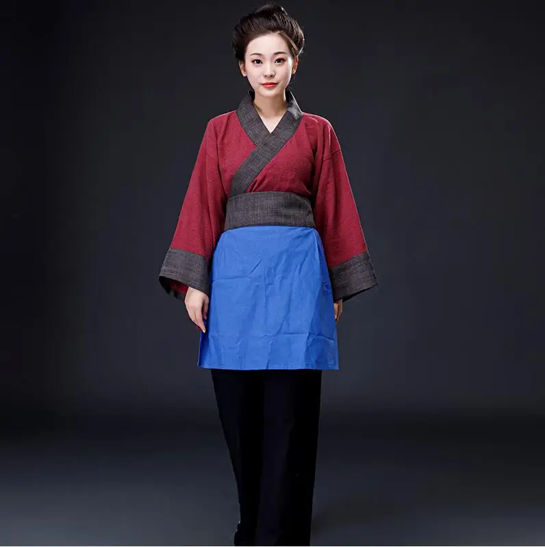 

Movie TV cotton cosplay stage hemp Hanfu village women's public house tavern drunkery boss female XianglinSao of Shajiabang