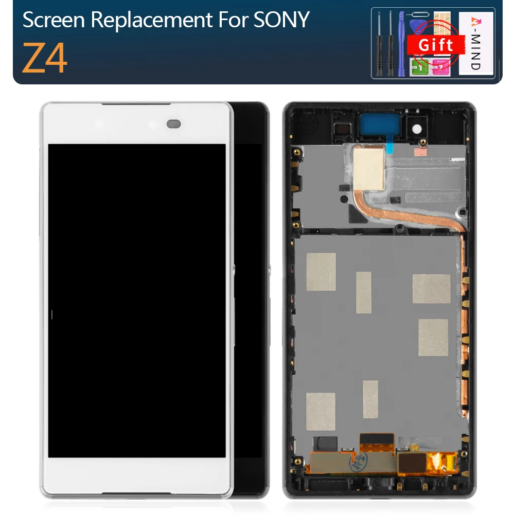 Оригинальный ЖК для Sony Xperia Z4 сенсорный экран с рамкой Z3 Plus дисплей Замена E6533