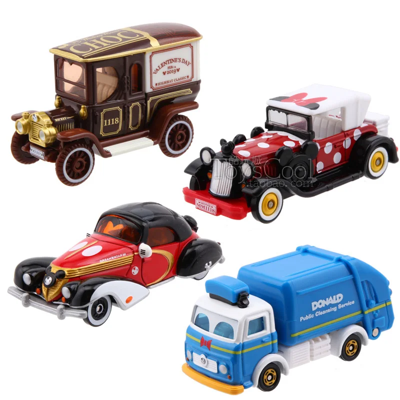 

Tomy Cars Dream Star Donald Duck Mickey Minnie Retro Vintage Valentines Day Alloy Car Model Toys Scene Props