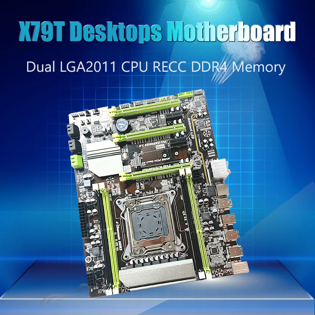 Verkauf S79t Lg 2011 Cpu Usb 3,0 M.2 Sata 4 Ddr3 Desktop-Computer Desktop-Computer Motherboard Computer Komponenten Schwarz Grün
