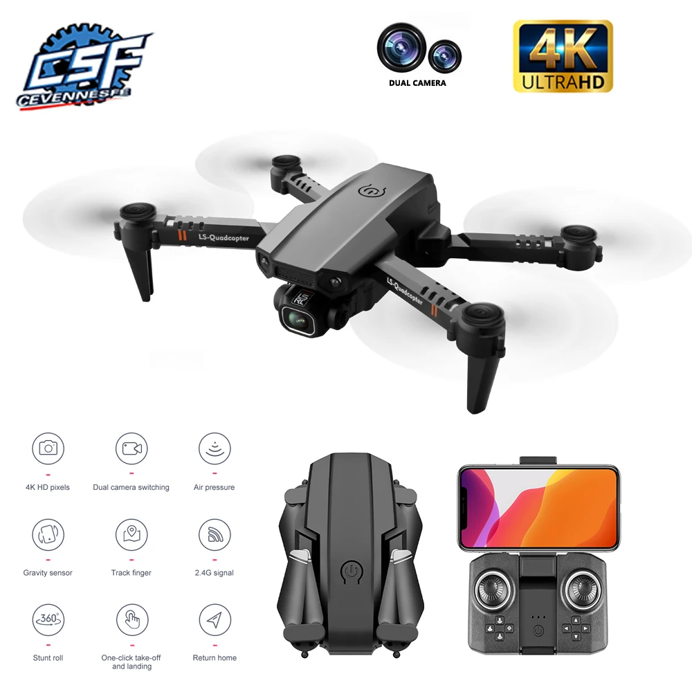 2020 Новый мини-Дрон 4K 1080P HD Двойная камера WiFi Fpv давление воздуха высота удержания