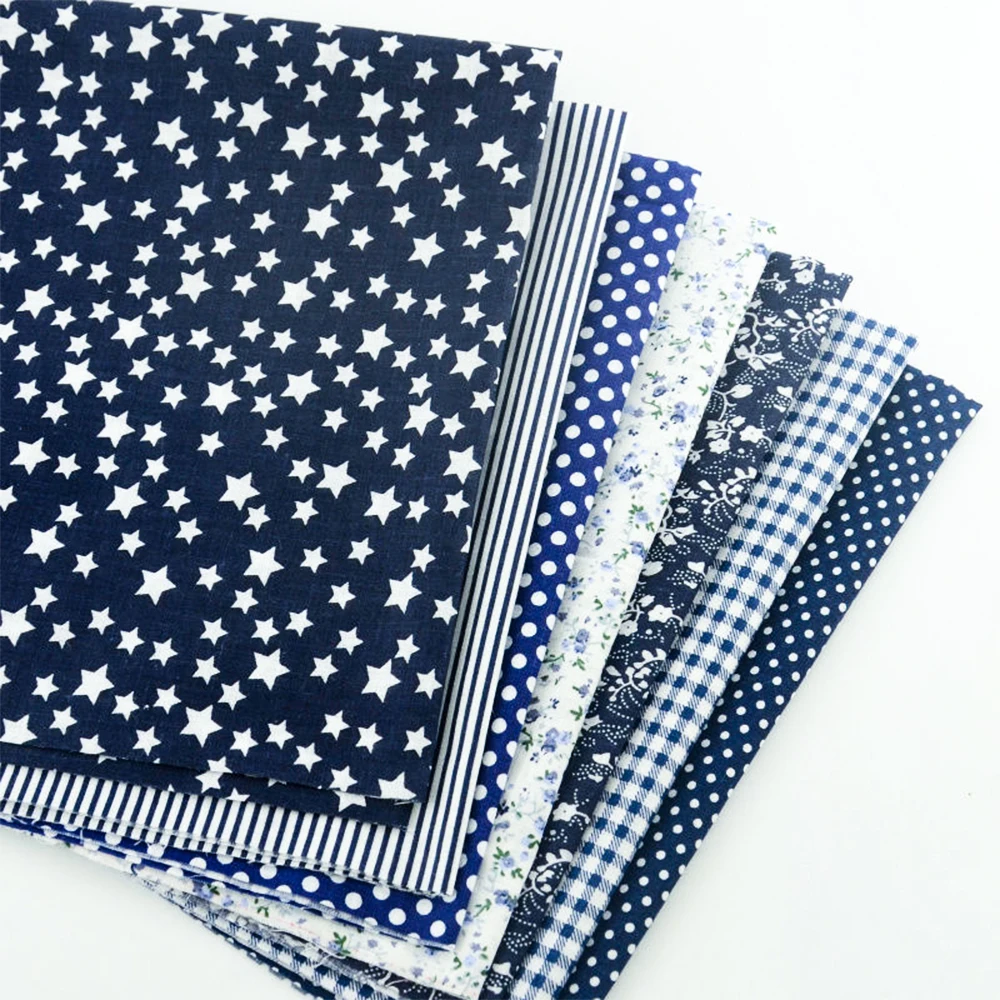 Хлопковый текстиль для шитья Booksew различные стили серия Fat четверть синего цвета