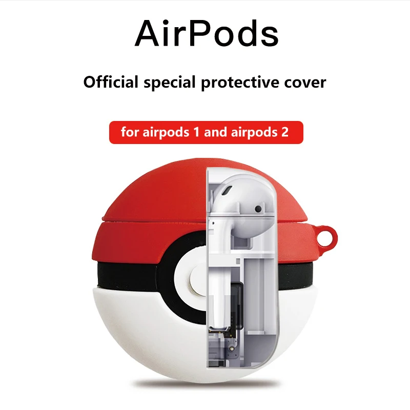 Прекрасный Pokemon Airpods Силикагель Чехол для Apple Bluetooth-гарнитура Зарядка Box Новые аксессуары против падения пыли