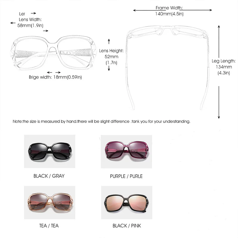 

New style ladies casual glasses, polarized anti-ultraviolet sunglasses 2538QJ