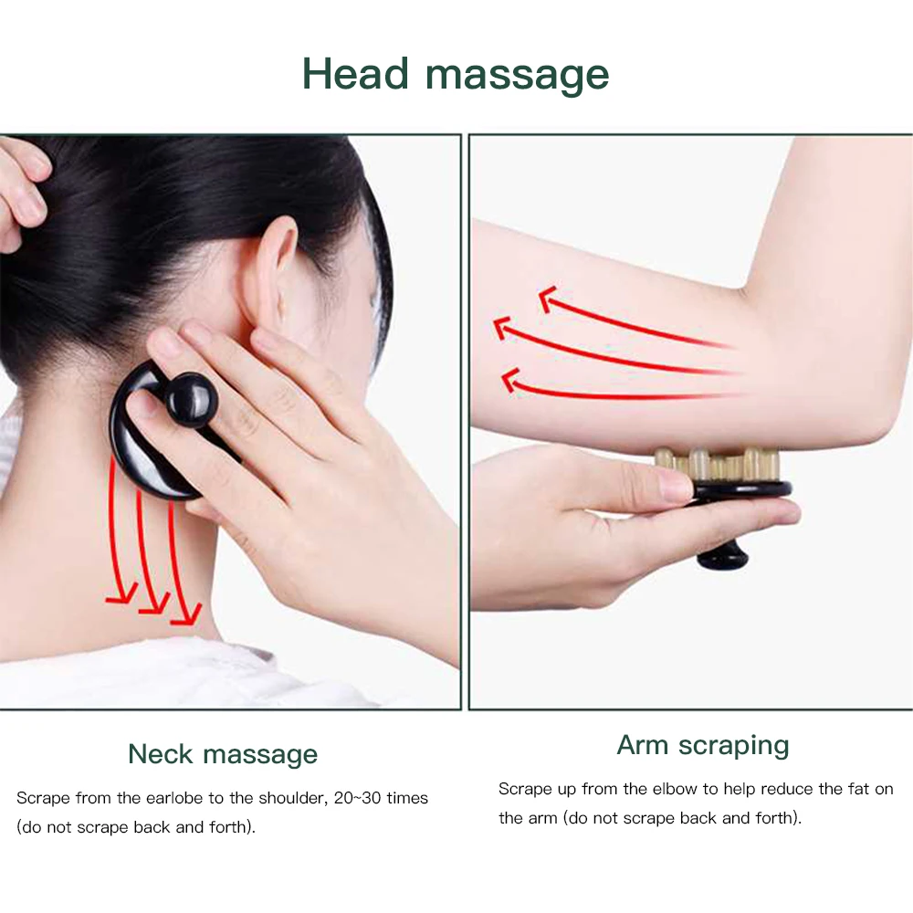 Pure Horn Massage Claws Scraping Board Scalp Massager Tendon Stick Head Massager Meridian Sredging Comb Head Therapy Artifact