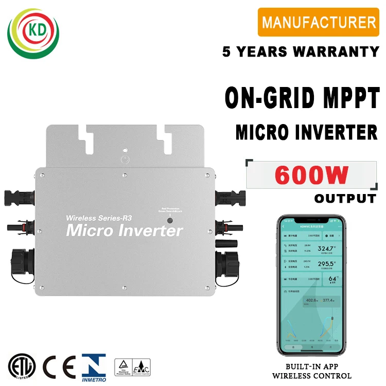 

WVC-600W микро-инвертор мощности на сетке, солнечный инвертор, умная солнечная энергетическая система для дома с интеллектуальным Интернетом с...