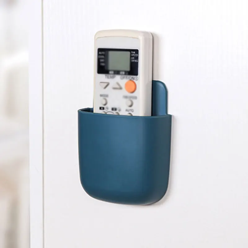 

Remote Control Storage Box Convenient Wall Mounted Storage Rack Bedside Mobile Phone Storage No Punching Toothbrush Bracket