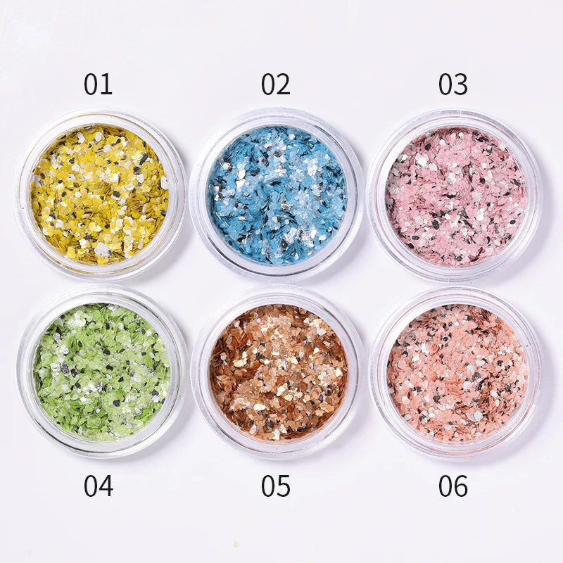 1 коробка порошка для ногтей цветная розовая зеленая серия Дизайн 3D дизайн