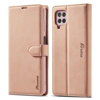 luxury matte leather wallet flip phone case for samsung galaxy a12 case cover back book card holder