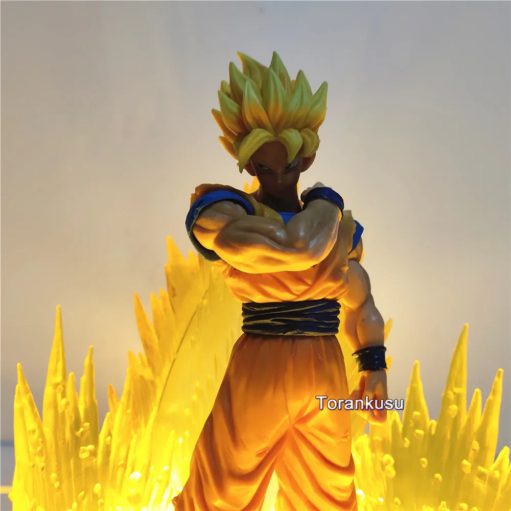 3D фигурки из аниме Dragon Ball Z Сон Гоку Супер сайян #57 светодиодный комплект