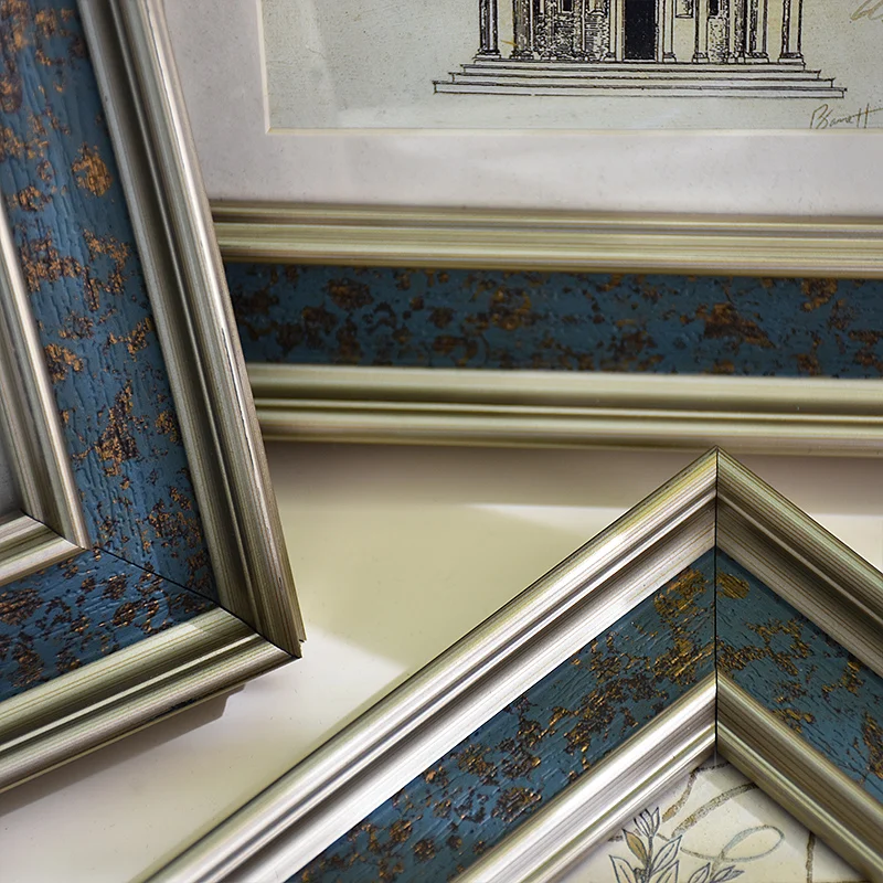 6/7/10 Inch Vintage Photo Frame Ornaments Nightstand Desk Decoration Bronzing Antique Picture Frames American Rustic Home Decor | Дом и сад