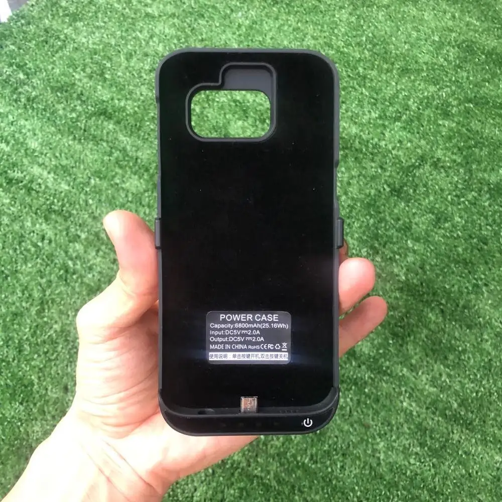 Портативный резервный внешний аккумулятор чехол для зарядного устройства 6800 мАч