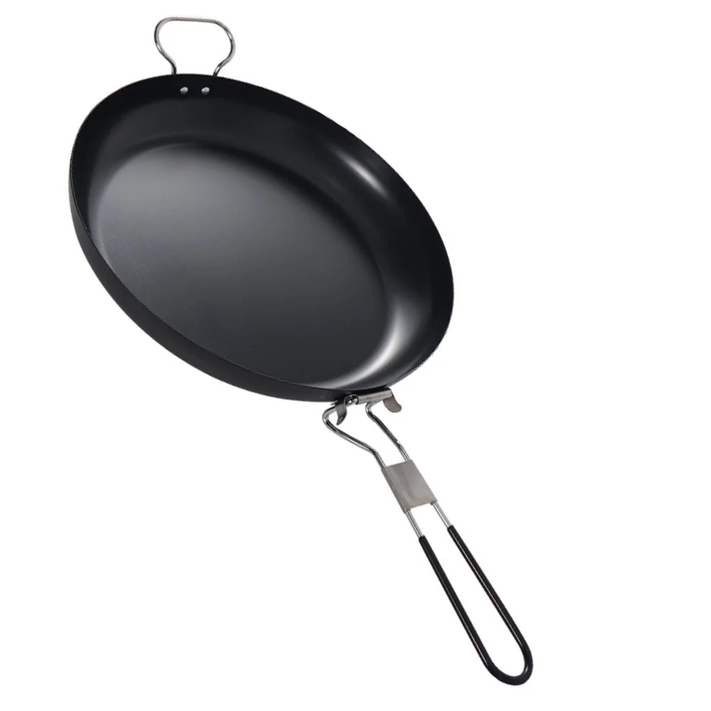 

1pc Non-stick Frying Pan Outdoor Camping Pots Iron Saucepan Folding Cooking Pot