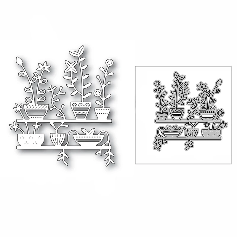 

Металлические трафареты для вырезания растений в горшке «сделай сам», 2020