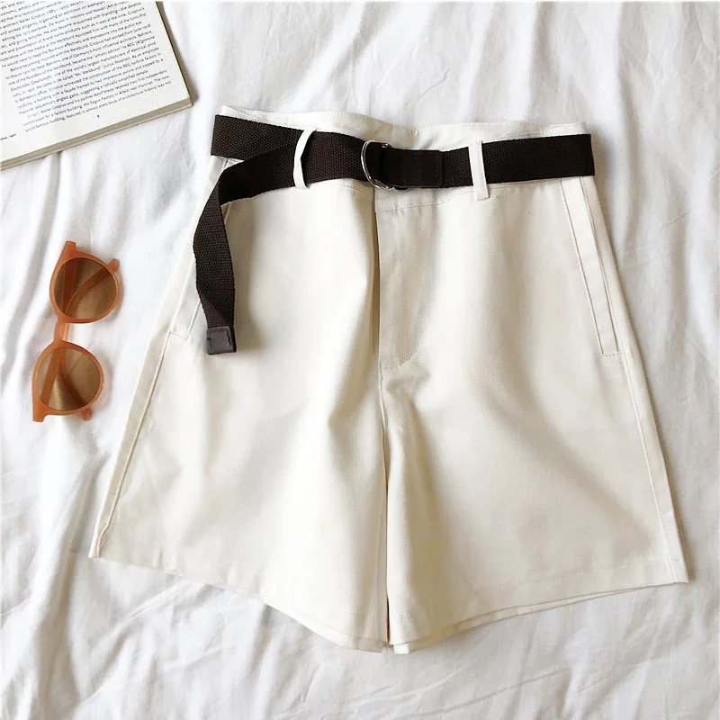 Женские винтажные шорты genayoa черные повседневные с широкими штанинами и высокой