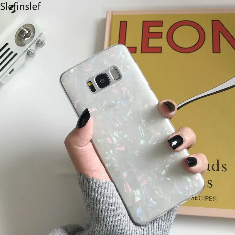 Модный Блестящий чехол с раковиной для телефона Samsung Galaxy Note 10 S10 Plus S8 S9 8 9 мягкие