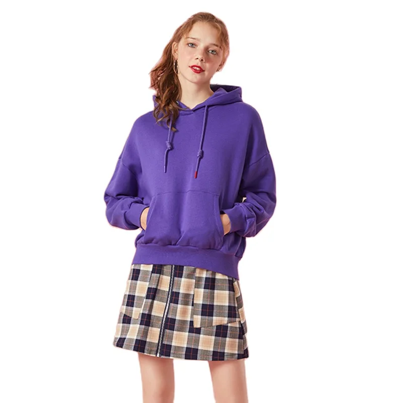 Свитшот SEMIR женский с капюшоном пуловер заниженной линией плеч худи из хлопка