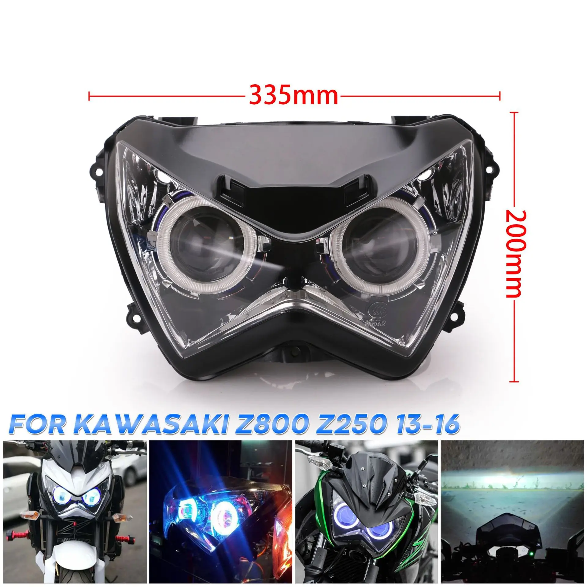 

Motorcycle accessories refitted headlamp assembly is applicable to Kawasaki Z800 2013-2016 / Z250 2013 2014 2015 2016