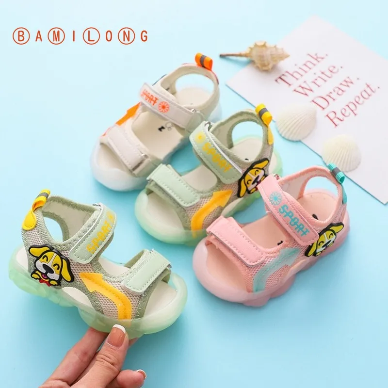 Босоножки BAMILONG для маленьких мальчиков и девочек Нескользящие сандалии прогулок
