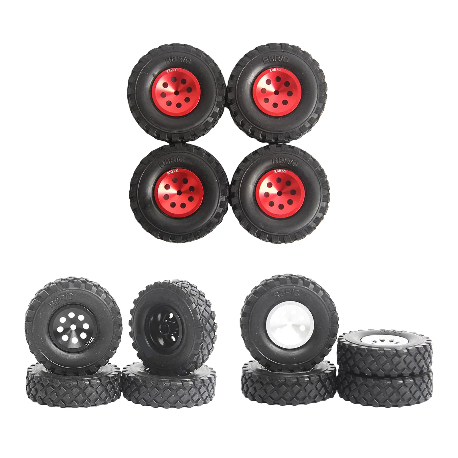 

4x Rc Car Trunk Hub Rim & Amp; Tire Rc Car Truck Accessories Spare Parts for 1:16 Rc Car Model