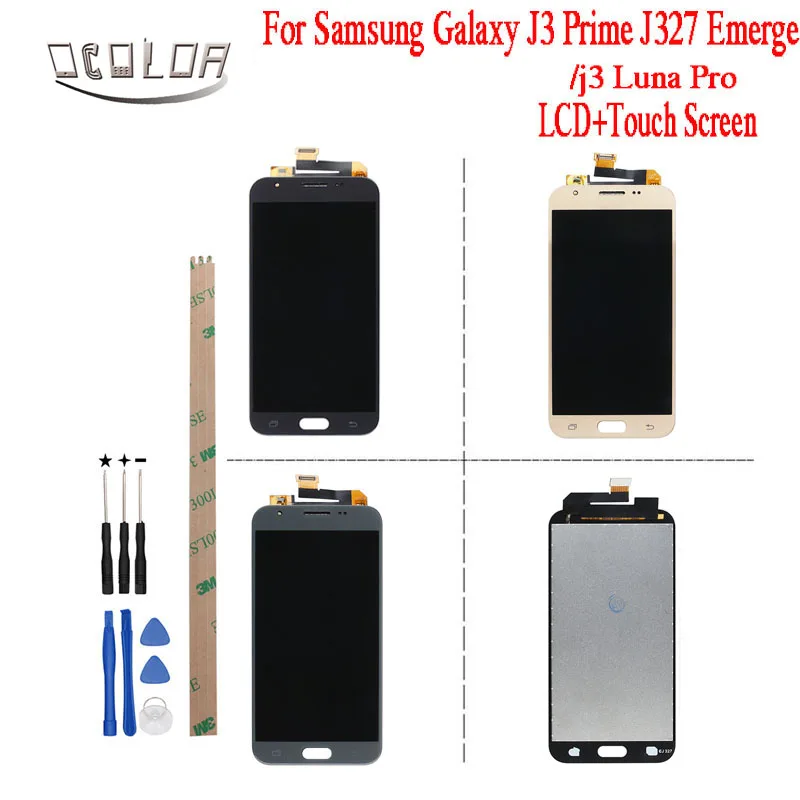 Ocolor для samsung Galaxy J327 lcd J3 Prime 2017 2nd j327W J327V J327T J327P дисплей сенсорный экран j3 Luna Pro +
