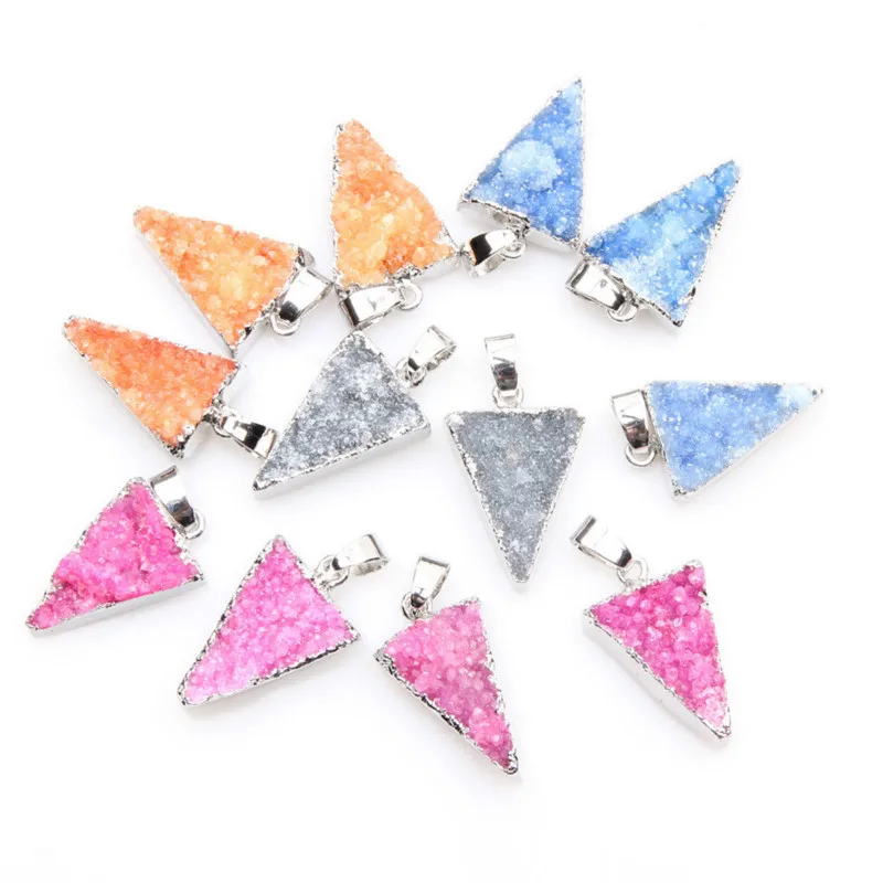 1 шт. женский кулон с натуральным камнем голубой аметис|Подвески| |