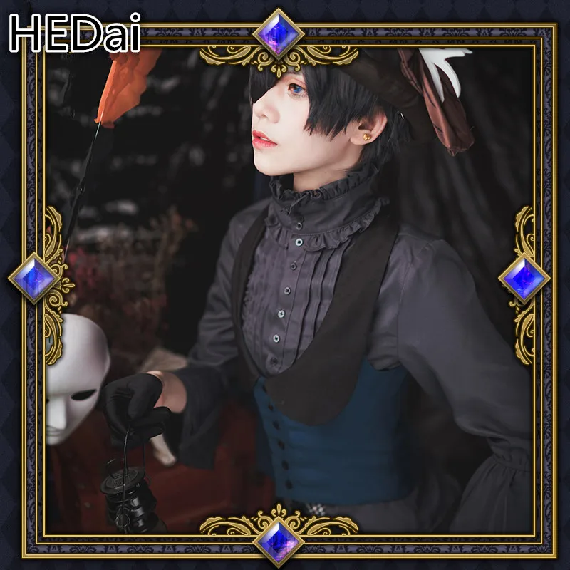 

Сапоги для косплея Темный дворецкий Ciel Phantomhive Хэллоуин Косплэй Costune наряды в стиле аниме, мужские костюмы с персонажами из маскарадные костю...