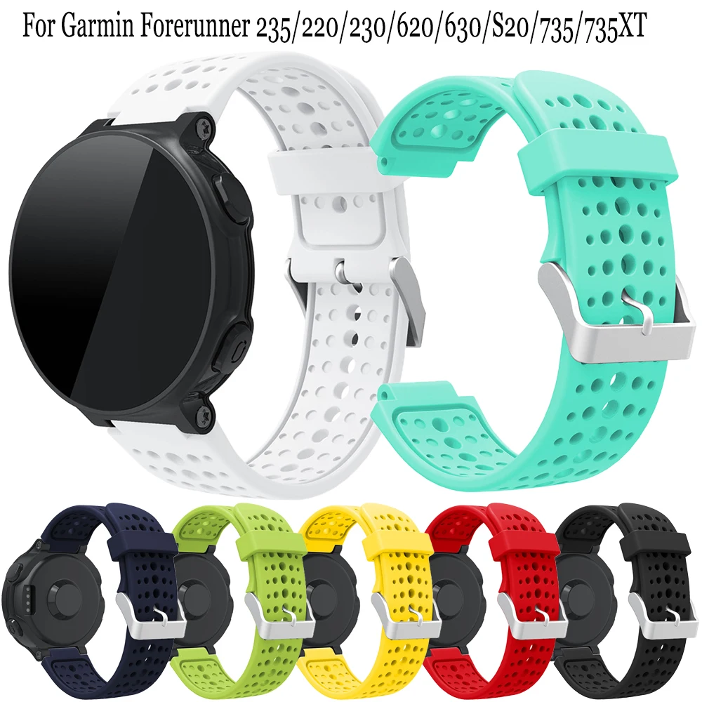 

Outdoor Wristband For Garmin Forerunner 235/220/230/620/630/S20/735/735XT smart watch soft Silicone Straps Bracelets band Correa
