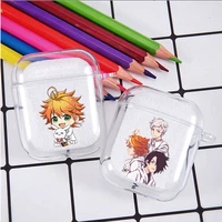 anime the promised neverland soft silicone tpu case for airpods pro 1 2 3 clear silicone wireless bluetooth earphone box cover