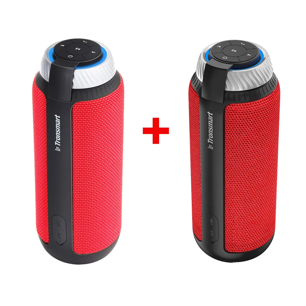 Tronsmart Element T6 портативный Bluetooth динамик 25 Вт DSP 360 стерео звук глубокий бас открытый портативный мини-динамик - Цвет: 2pcs Red