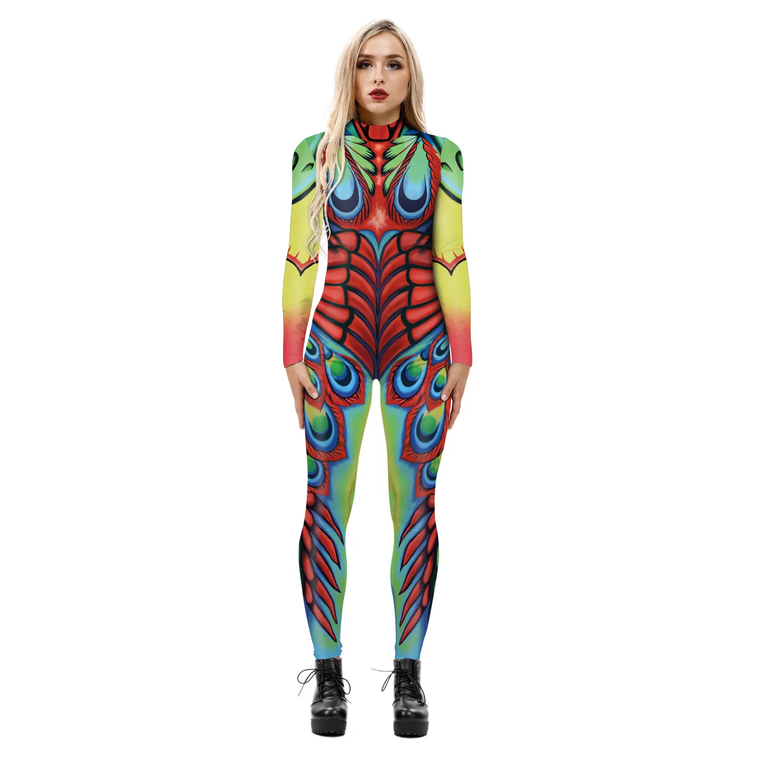 Лидер продаж колготки со змеиным принтом комбинезоны с длинными рукавами и