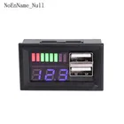 Вольтметр с синим светодиодным цифровым дисплеем, миниатюрный измеритель напряжения, тестер с панелью для автомобилей, мотоциклов, автомобилей, USB, выход 5 в 2 А, 12 В постоянного тока