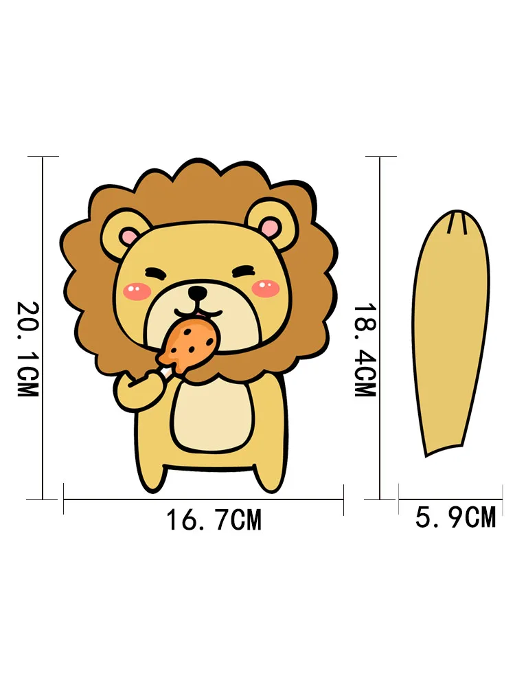 

ZTTZDY Interesting Fierce Lion Car Rear Window Sticker YJ3-0051