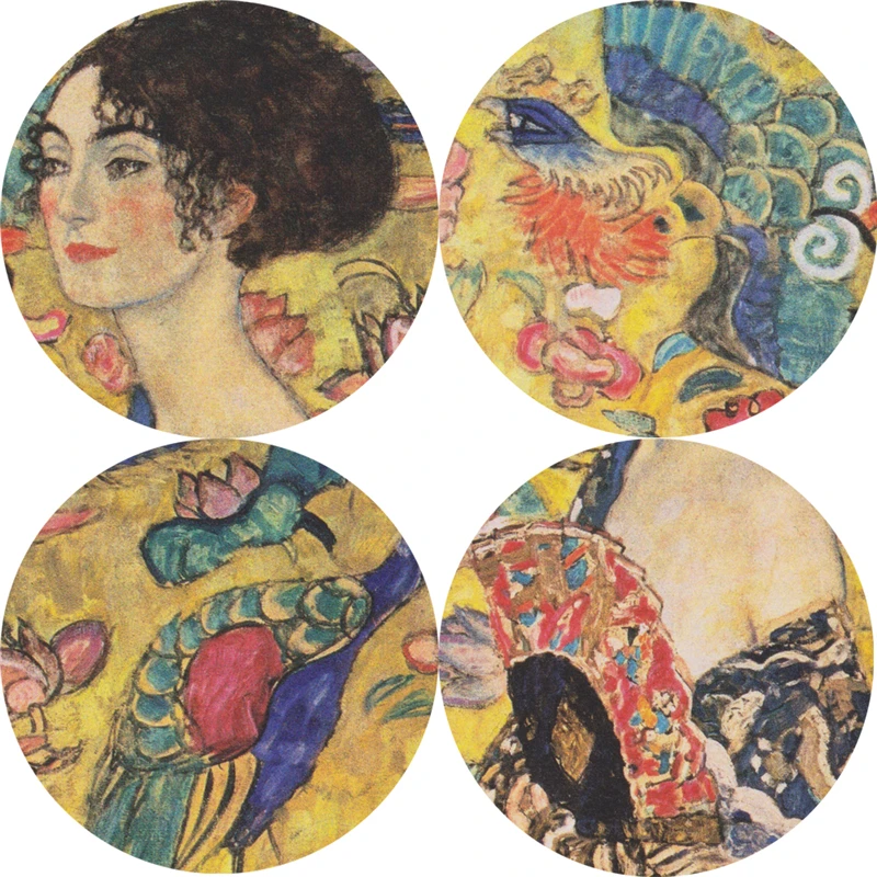 Настенные картины Gustav Klimt 120x120 см Репродукция портрет Адель Блоха Золотая стена