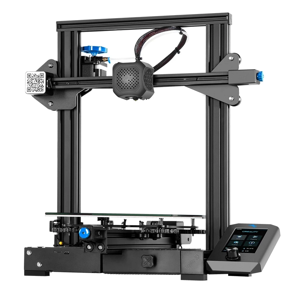 CREALITY 3D Ender-3 V2 Mainboard With silent TMC2208 Stepper Drivers New UI&4.3 Inch Color Lcd Carborundum Glass Bed 3D Printer