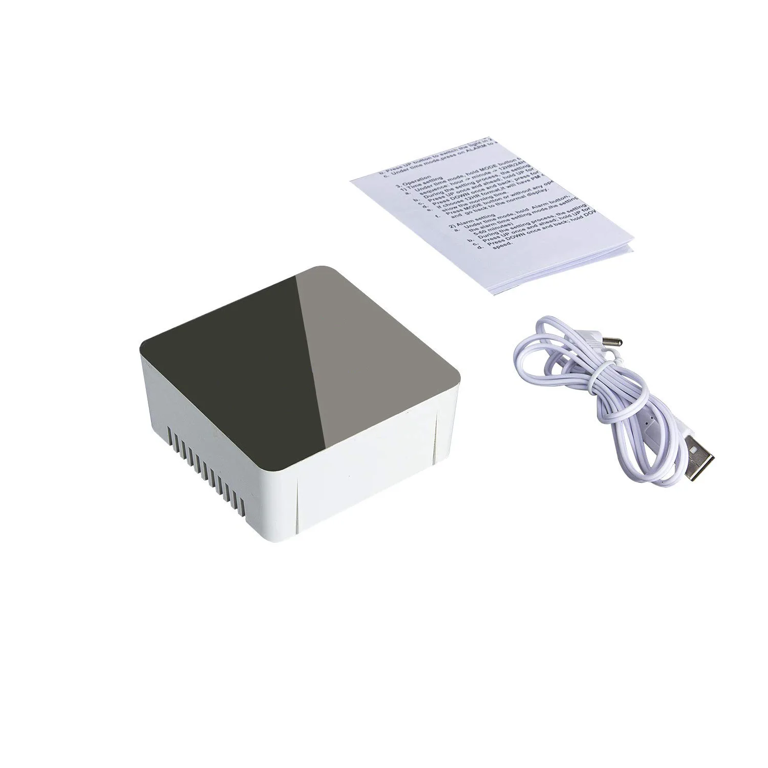 Зеркальный Цифровой светодиодный Будильник с функцией повтора и таймером ночник