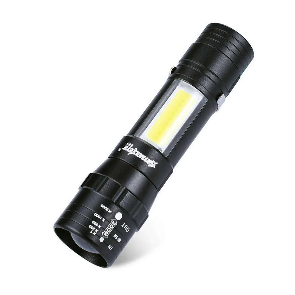 

Portable LED Flashlight T6 COB USB Rechargeable Emergency Torch Lantern Waterproof Camping Hiking Light Outdoor Indoor